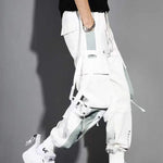 Men Ribbons Harem Jogging Pants