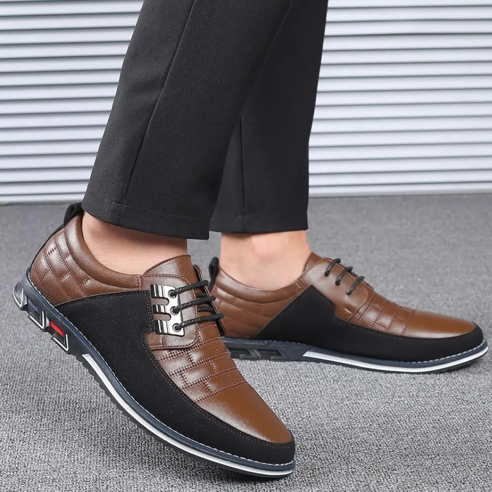 Classic Men's PU Leather Loafers - Fashionable and Breathable Business Casual Shoes - VogueShion 