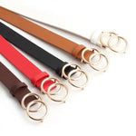 Double Ring PU Leather Waist belt