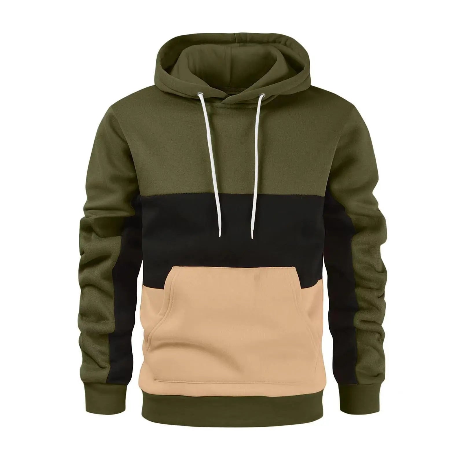 Men Vertical Bar Color Matching Sweatshirts