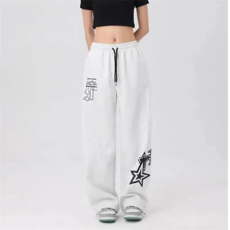 Women Loose Fit Elastic Drawstring Pants