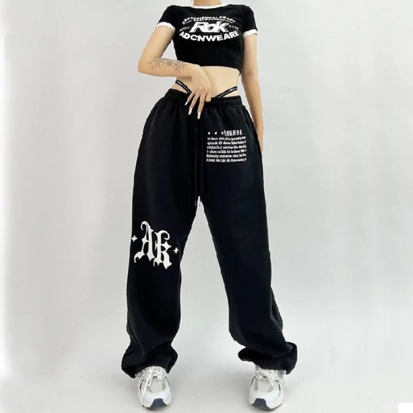 Women Loose Fit Elastic Drawstring Pants