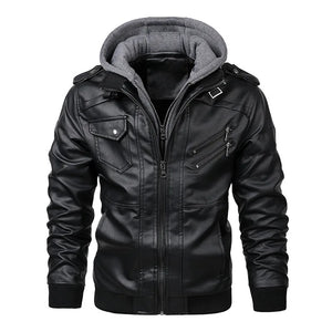 Oblique Zipper Motorcycle Leather Jacket