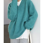 Women's Knitted V Neck Casual Sweater