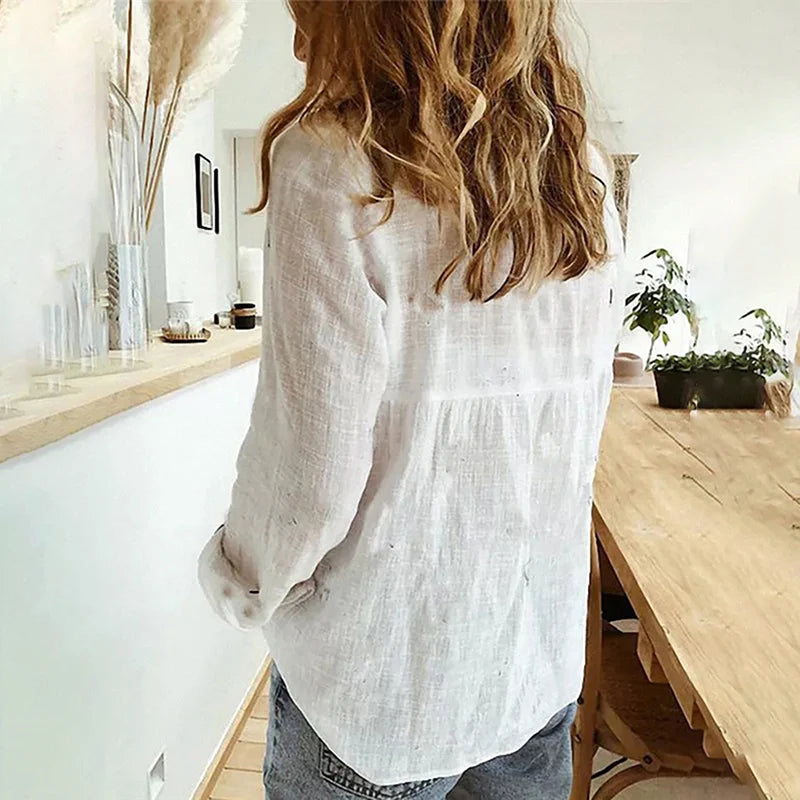 Women's Button Lapel Cardigan Shirts