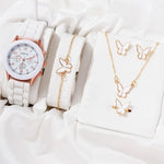 Luxury Women's Watch Set - Rhinestone Fashion Accessories - VogueShion 