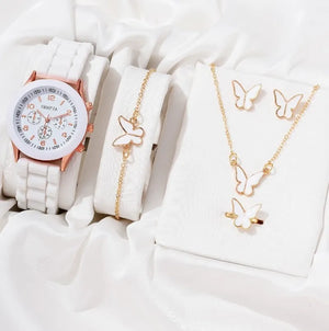 Luxury Women's Watch Set - Rhinestone Fashion Accessories - VogueShion 