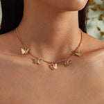 Butterfly Simple Single Layer Necklace