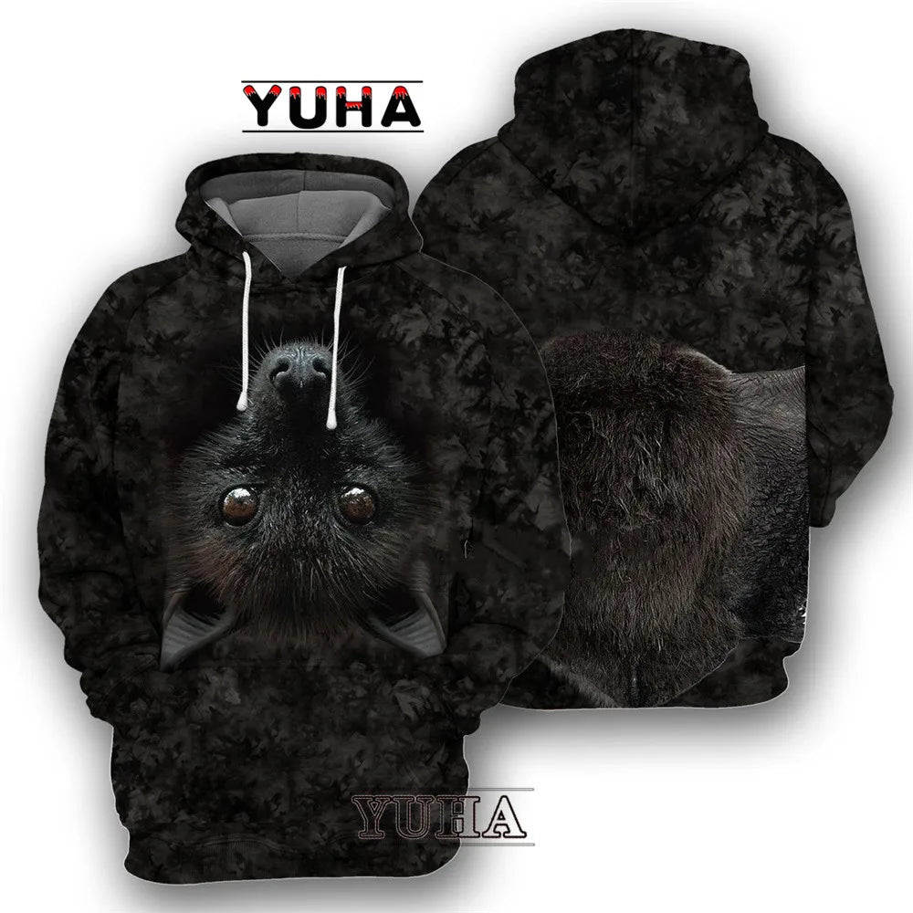 Animals 3D Graphic Front Back Men Hoodies