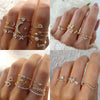 Bohemia Crystal Zircon Rings Set