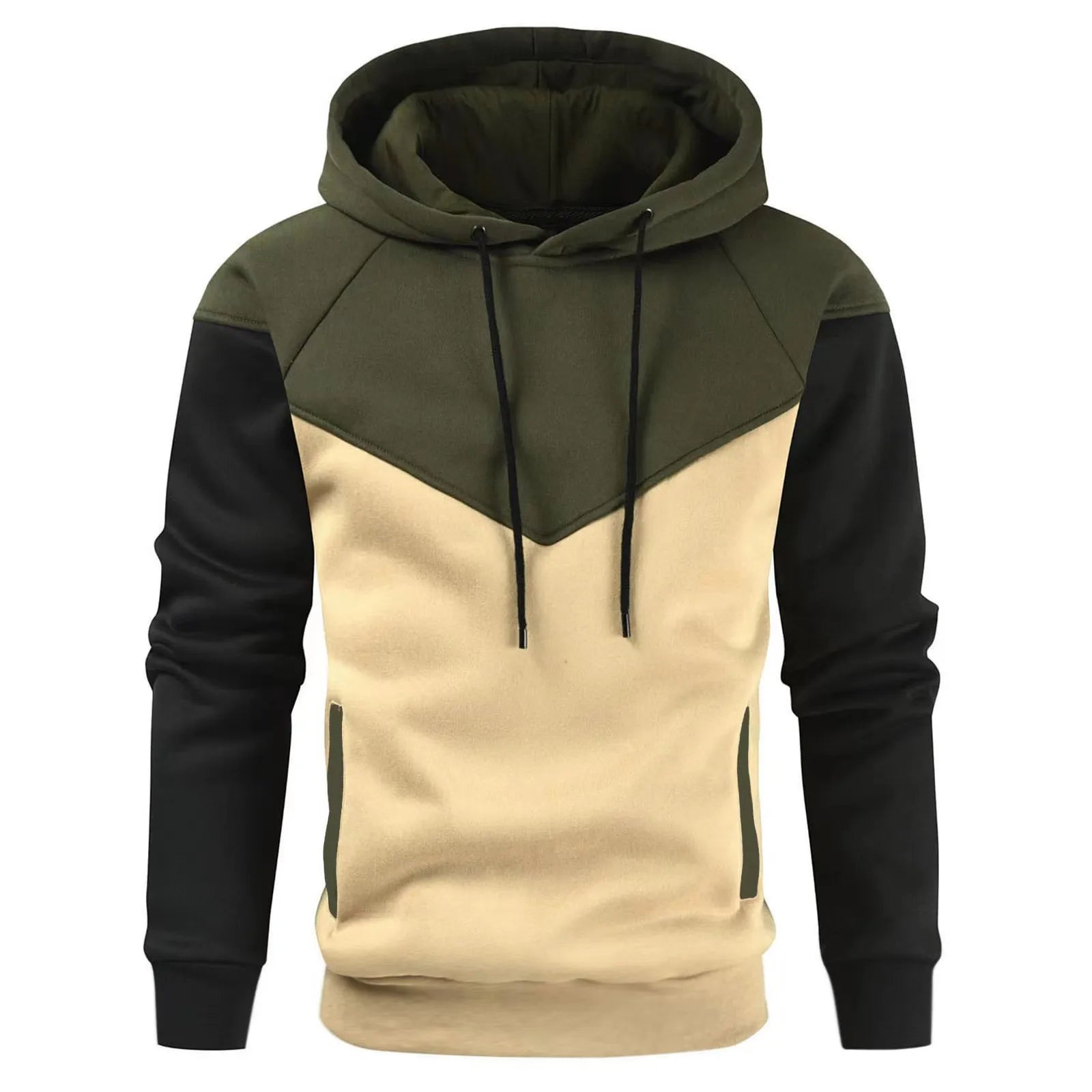 Men Vertical Bar Color Matching Sweatshirts