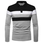 Fashion Men Long Sleeve Polo Shirt