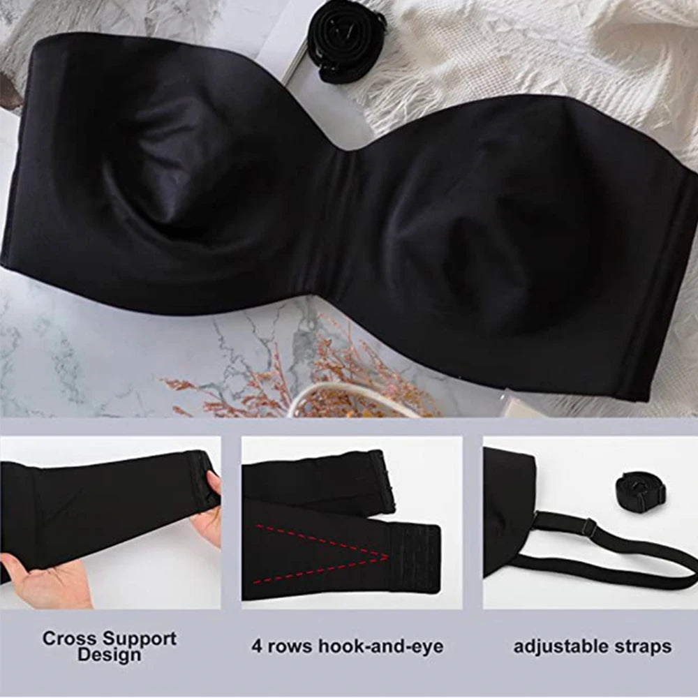 Non-Slip Convertible Bandeau Bra