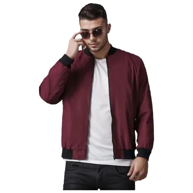 Men O Neck Windbreaker Casual Jacket