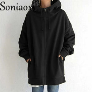 Winter Warm Zipper Hooded Sweatshirt