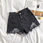 Casual High Waist Denim Shorts