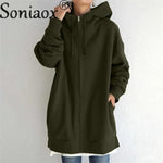 Winter Warm Zipper Hooded Sweatshirt