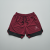 Unisex 2-In-1 Double Layer Shorts Slightly Stretch Sports Shorts For Summer Gym Workout